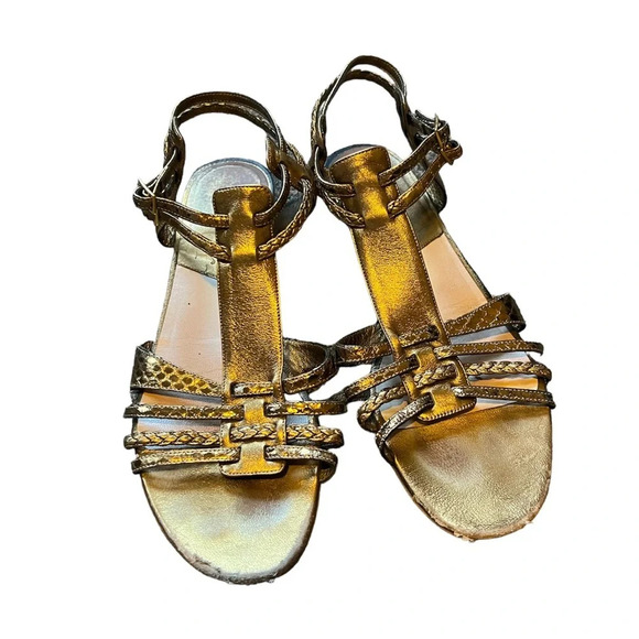 Dior Strappy Gold Sandals, size 39 - Picture 1 of 8
